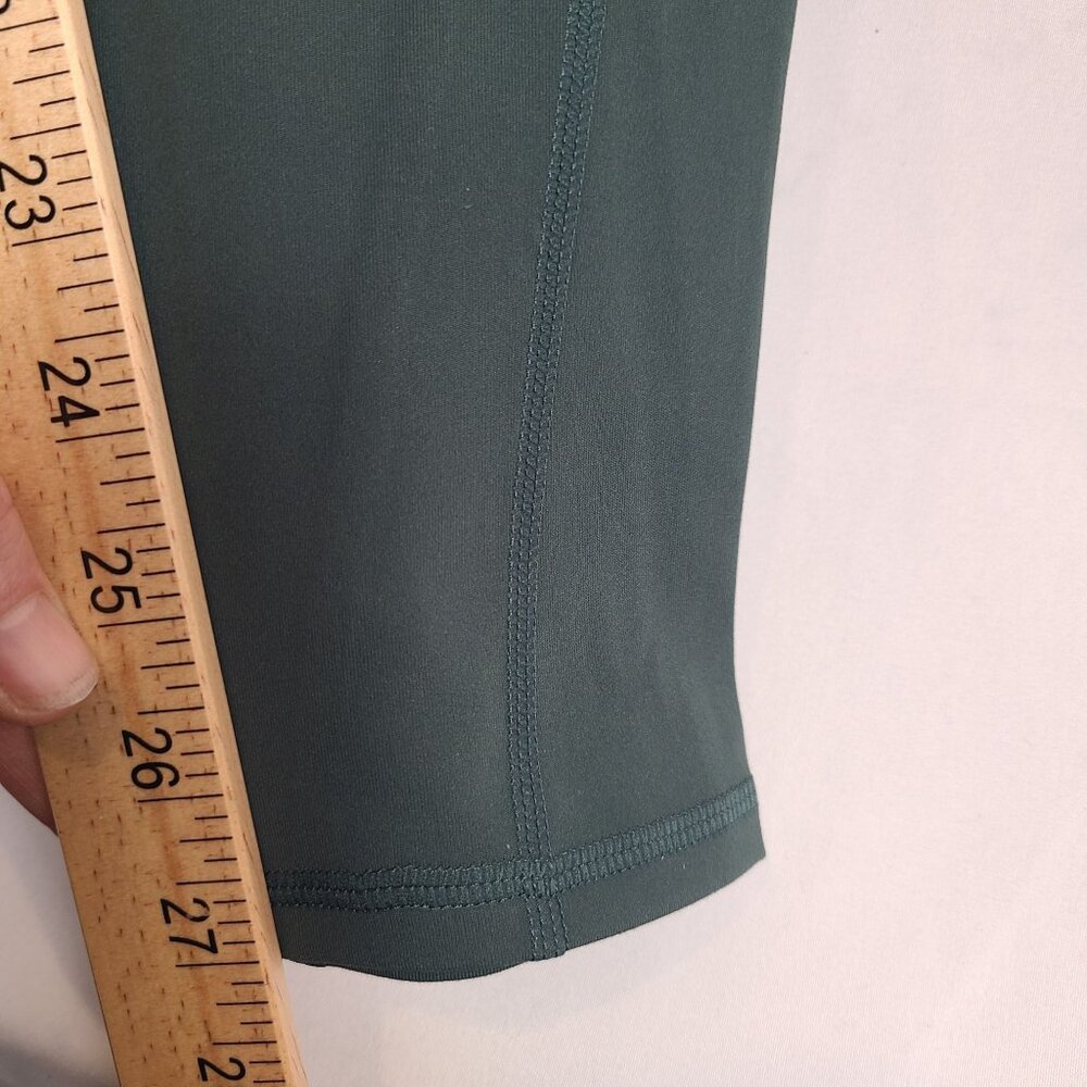 NWT Fabletics Oasis High Waisted Legging PureLux Deep Green Side Pockets Sz M - Picture 6 of 9